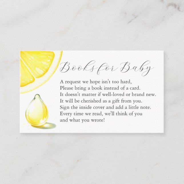 Lemon Book for Baby Invasion Enclosure Card Begleitkarte (Vorderseite)