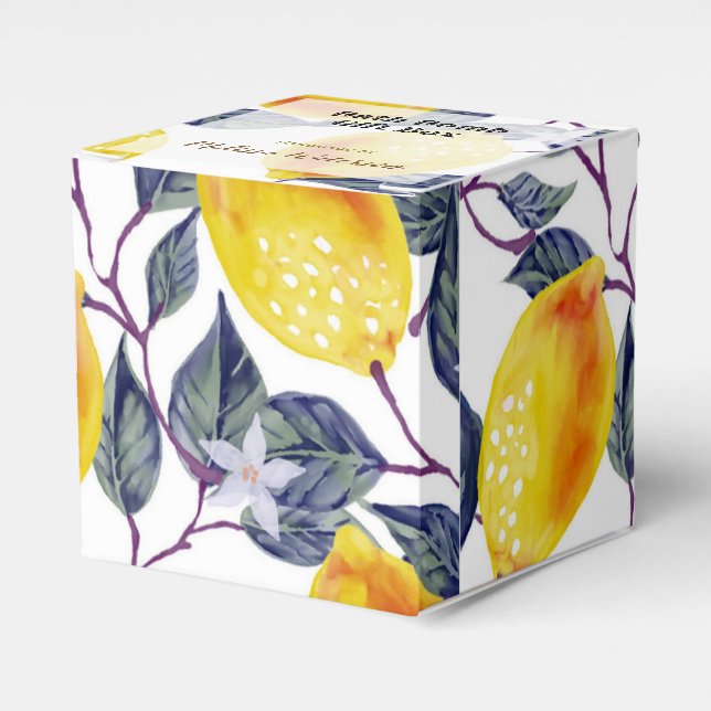 Lemon Botanical Bath Bomb Packaging Geschenkboxen Geschenkschachtel (Vorderseite)
