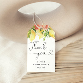 Lemon Botanical Brautparty Vielen Dank für die Tag Geschenkanhänger