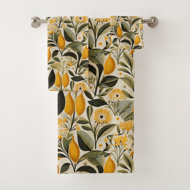Lemon Botanical Grove Badhandtuch Set (Insitu)