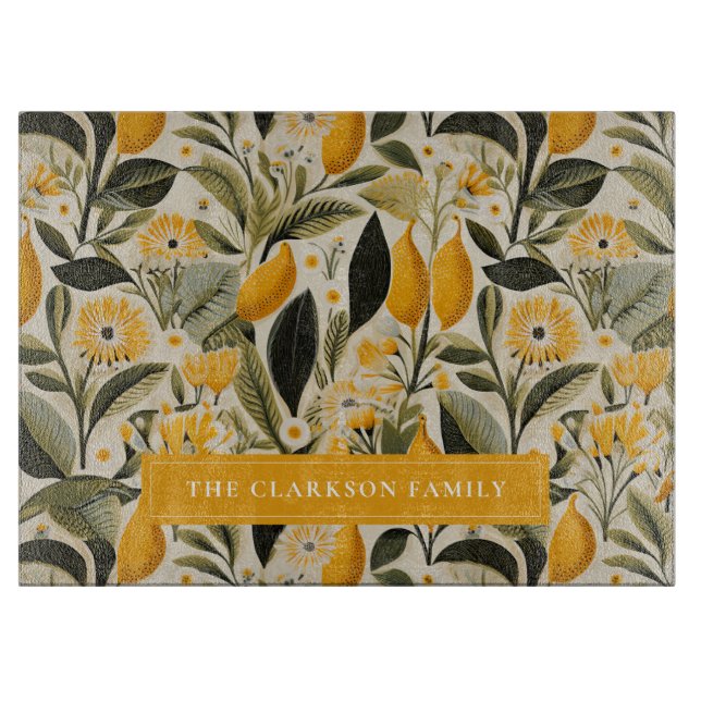 Lemon Botanical Grove Schneidebrett (Vorderseite)