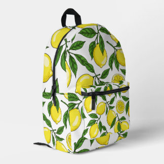 Lemon Botanical Seamless - Hand gezogen Bedruckter Rucksack