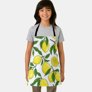 Lemon Botanical Seamless - Hand gezogen Schürze