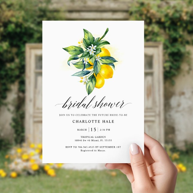 Lemon Botanisches Brautparty Einladung (Von Creator hochgeladen)