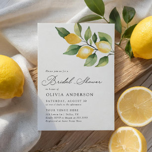 Lemon Botanisches Mittelmeer-Brautparty Einladung