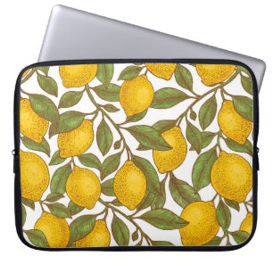Lemon botanisches nahtloses Muster Laptopschutzhülle