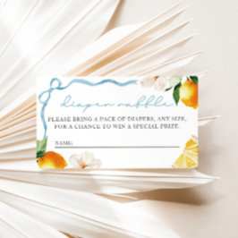 Lemon & Bows Baby Shower Diaper Raffle Entry  Begleitkarte