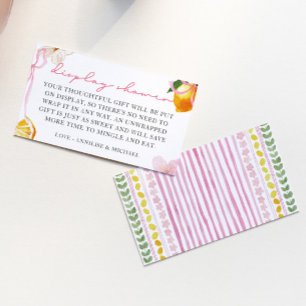 Lemon & Bows Mädchen-Display-Dusche ohne Verpackun Begleitkarte