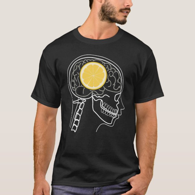 LEMON BRAIN X-RAY-Design T-Shirt (Vorderseite)