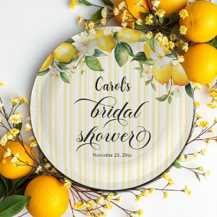 Lemon Branch Mediterranean Summer Brautparty Pappteller