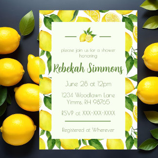 Lemon Brautparty Einladung