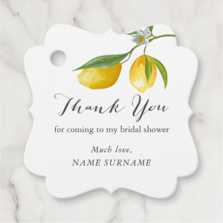 Lemon Brautparty Favor Tags Geschenkanhänger