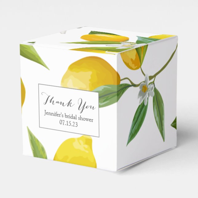 Lemon-Brautparty-Gefallen Geschenkschachtel (Vorderseite)