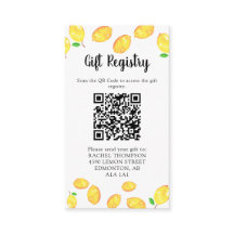 Lemon-Brautparty-Geschenk QR-Code