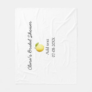 Lemon Brautparty modern schlicht und rustikal b Fleecedecke