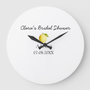 Lemon Brautparty modern schlicht und rustikal b Große Wanduhr