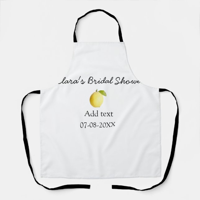 Lemon Brautparty modern schlicht und rustikal b Schürze (Vorderseite)