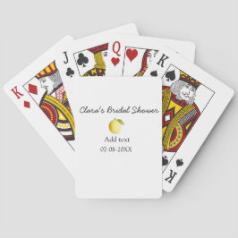 Lemon Brautparty modern schlicht und rustikal b Spielkarten