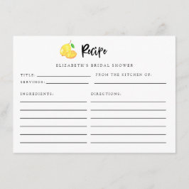 Lemon Brautparty Rezept Karte