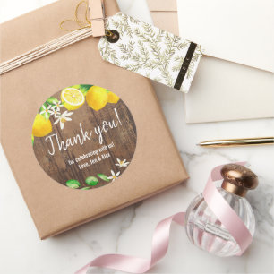 Lemon Brautparty Runder Aufkleber