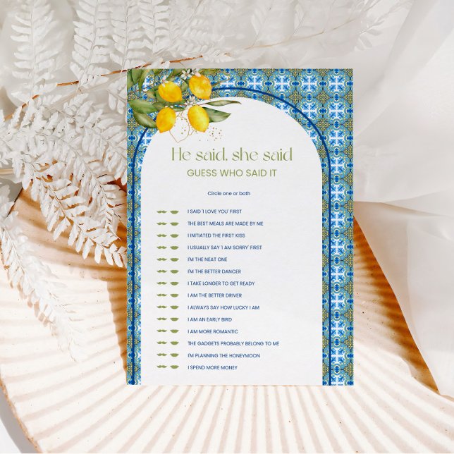 Lemon Brautparty sagte er sagte, sie sagte Game Ca Einladung (Von Creator hochgeladen)