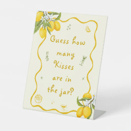 Lemon Brautparty schätzt wie viele Küsse in Jar Sockelschild