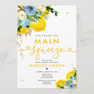 Lemon Brautparty Sie fand ihre Hauptpresse Einladung