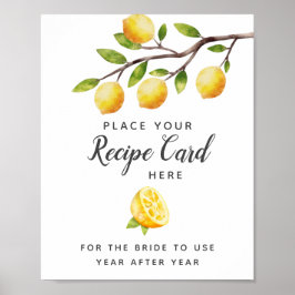 Lemon Brautparty Verließ Rezept Karte Hier Untersc Poster