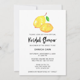 Lemon Brautparty virtuell online Elegant simpel Einladung