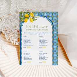 Lemon Brautparty Was ist auf Ihrer Telefonkarte? Einladung