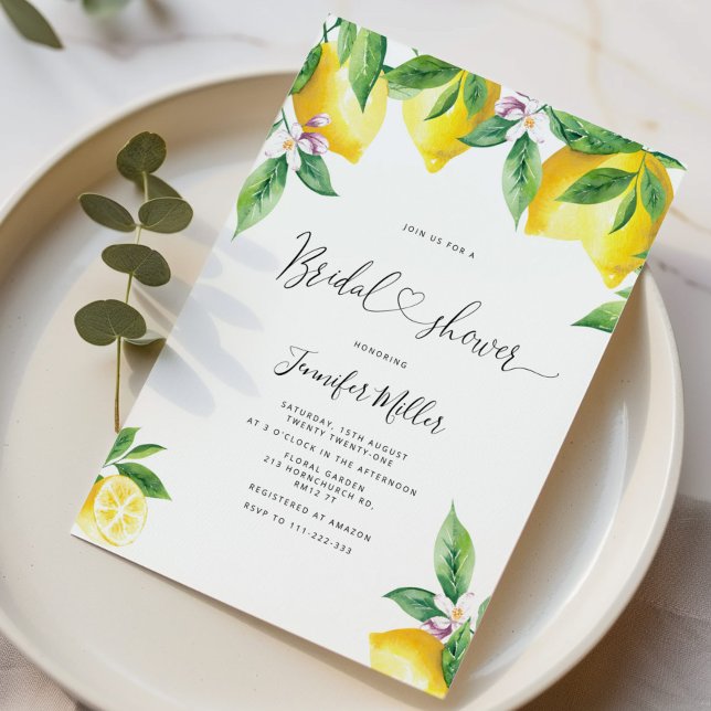 Lemon Bridal Dusche Einladung (Von Creator hochgeladen)