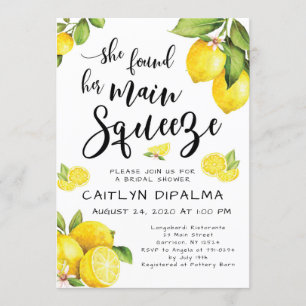 Lemon Bridal Dusche Einladung