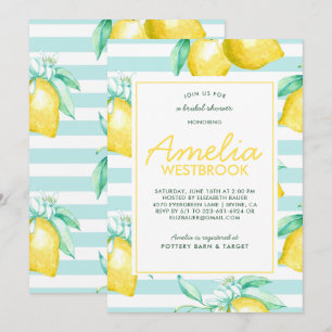 Lemon Bridal Dusche Einladung