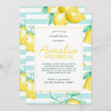 Lemon Bridal Dusche Einladung