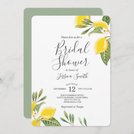 Lemon Bridal Dusche Einladung Bohemisch Citrus