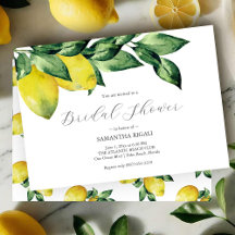 Lemon Bridal Duscheinladungen | Horizontal