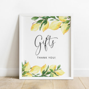 Lemon Bridal Polterabend Gifts Sign Poster