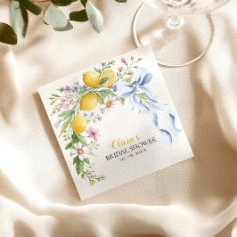 Lemon Bridal Shower Party Napkins  Serviette
