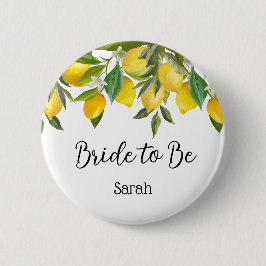 Lemon Bride to Be Button - Lemon-Tasten