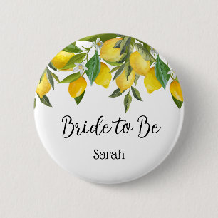 Lemon Bride to Be Button - Lemon-Tasten