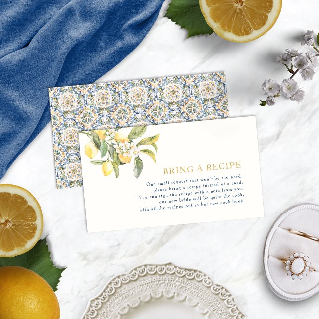 Lemon Bring eine Rezept-Karte Begleitkarte (Lemon Bring A Recipe Card
)