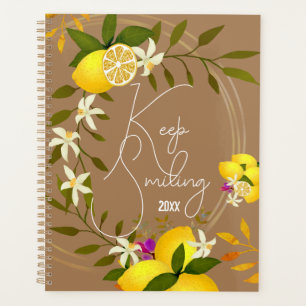 Lemon Brown Spiral Foto Notebook Planer