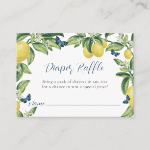 Lemon Butterfly Babydusche Windelwanne Begleitkarte