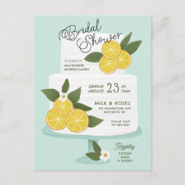 Lemon Cake Bridal Dusche Einladung Postkarte