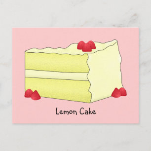 Lemon Cake Rezept Card Postkarte