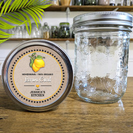 Lemon Canning Jar Kraft Papier Style Label Runder Aufkleber