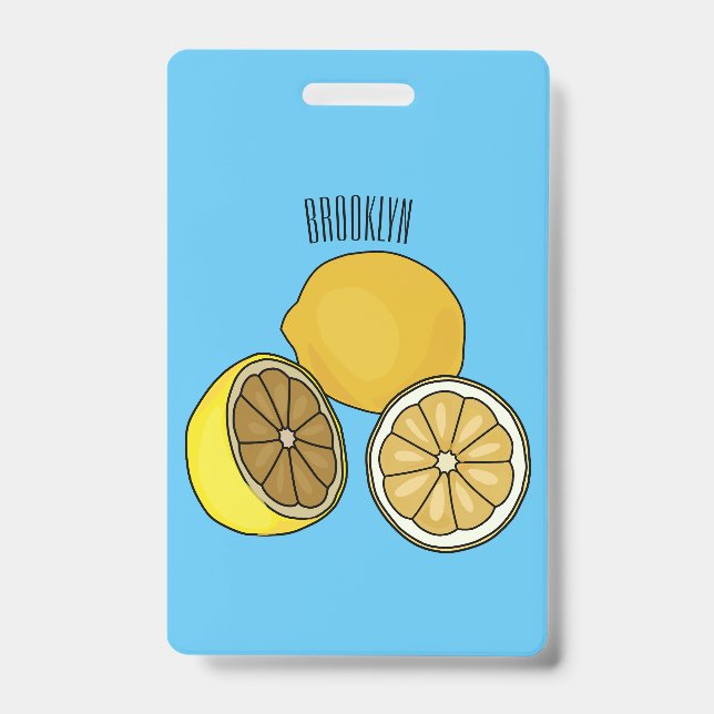 Lemon Cartoon Illustration Ausweis (Vorderseite)