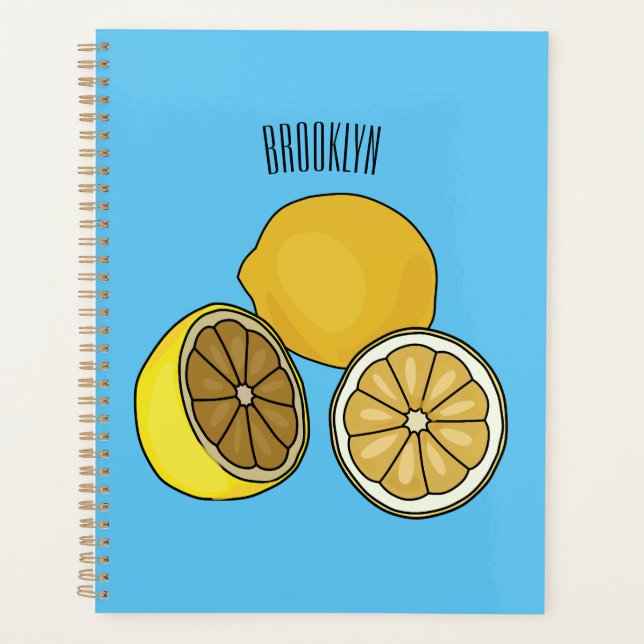 Lemon Cartoon Illustration Planer (Vorderseite)