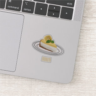 Lemon cheesecake Cartoon Illustration Aufkleber