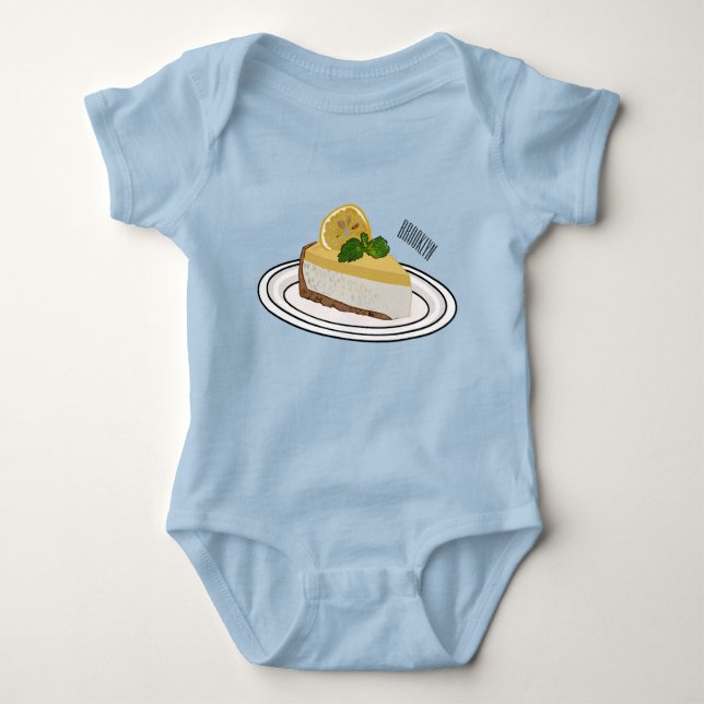 Lemon cheesecake Cartoon Illustration Baby Strampler (Vorderseite)